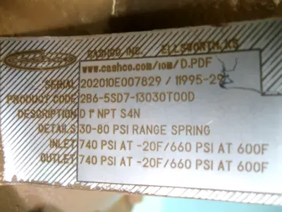 NEW Cashco 2B4-5B27-11000000C