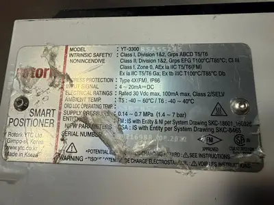 Rotork Yt-3300 RSA5524S Smart Positioner (4.1.1)