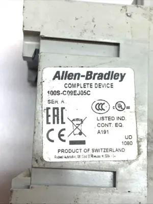 USED ALLEN BRADLEY SAFETY CONTACTOR 9A 3P 24VDC COIL 0NO 5NC AUX SER. A