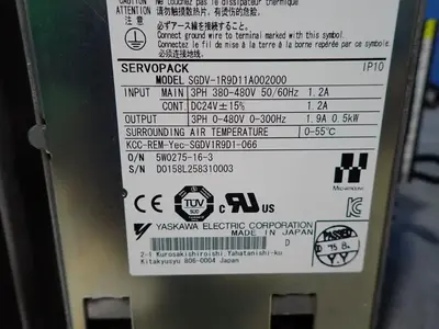 NEW YASKAWA ELECTRIC SGDV1R9D11A002000