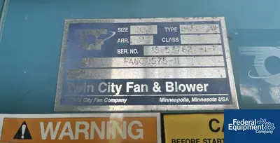 USED Fluid Air Fluid Air Fluid Bed Dryer, Model 0500, S/S