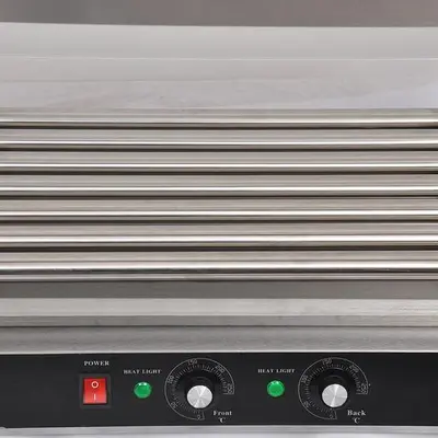 New Commercial 18 Hot Dog Hotdog 7 Roller Grill  W/cover Stainless