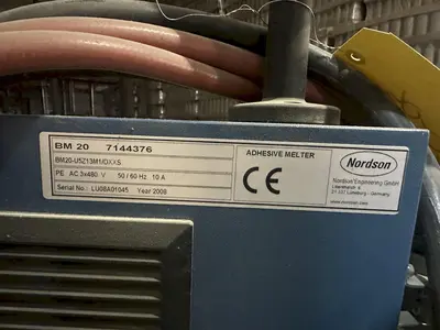 NORDSON MODEL #BM-20 RESIN TRANSFER & ADHESIVE  GLUE MELTING SUPPLY SYSTEM: STOCK #21052