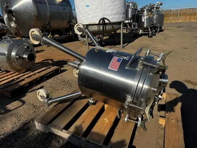 Tank, 26 Gallon (100 Liter), Precision Stainless, Clamped Top, Stainless Steel, #5991471