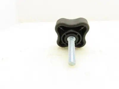 Rogan LP-1 Clamping Knob 3/8-16 Threaded Stud 4-Lobe LP Series Black Lot of 8