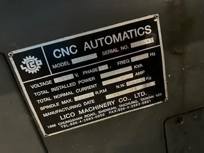 Used 2004 LICO LNT-36 5-Axis or More CNC Lathes Michigan US | Industrial Machinery NJ LLC #934910