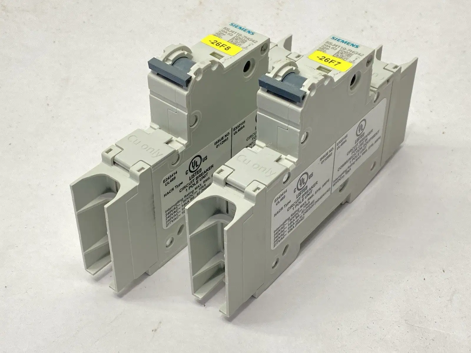 5SJ4110-7HG42 | Siemens  Circuit Breaker 1P 10A 277/489V LOT OF 2 - Used