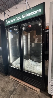 168-0002 AC-GDR47H 47” Glass 2 Door Self Contained Cooler