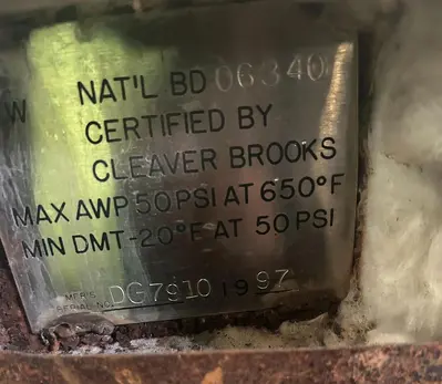 USED 1997 CLEAVER BROOKS DA TANK