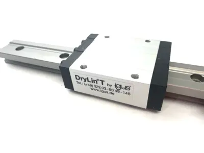 Used igus drylin® T Standard Carriage 2x, 16-1/8" Rail MISSING CLAMPS Slides Michigan US | Maverick Industrial Sales #1397742
