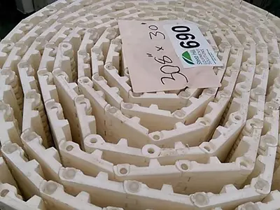 White 30” Plastic Modular Conveyor Belt