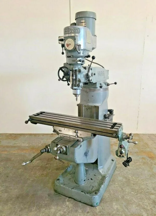 Bridgeport Vertical Mill Milling Machine 1-1/2 HP Variable Speed Table 9×42 Nice