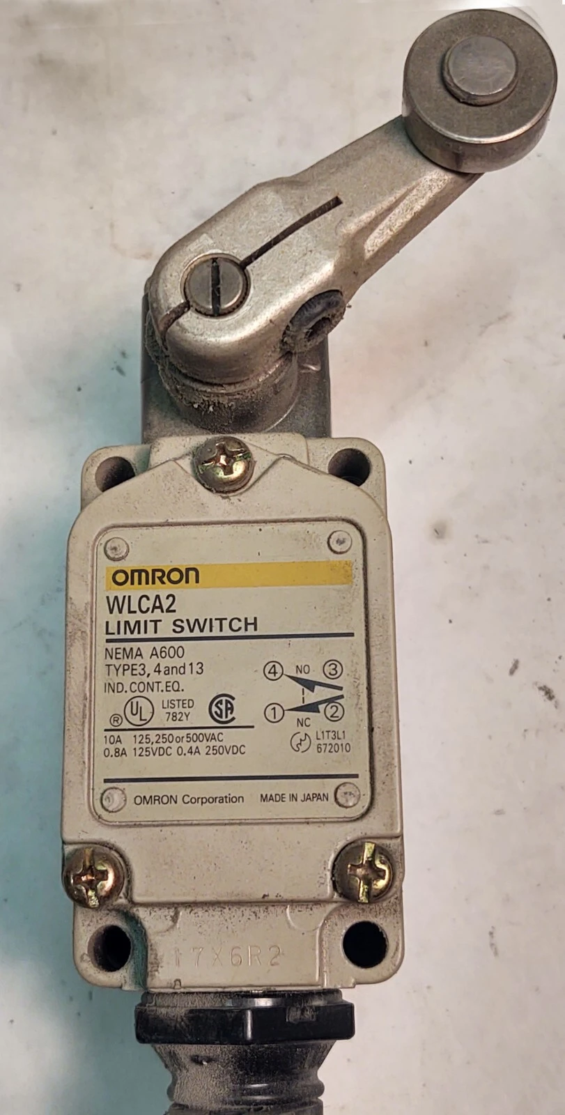 Omron WLCA2 Limit Switch 10 Amp NO/NC NEMA Replaces Square D or Allen Bradley