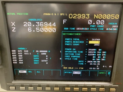 2006 HARDINGE CONQUEST GT27SP CNC Lathes | Toolquip, Inc. (6)