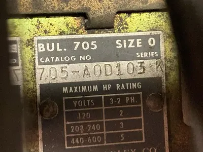 Used ALLEN-BRADLEY 705-AOD103 Starters Ohio US | Surplus Asset Holdings #1547687