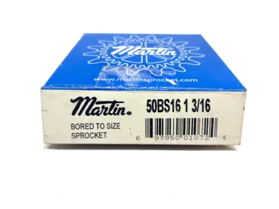 USED MARTIN BORED TO SIZE SPROCKET 16-TOOTH 1-3/16" KEYED