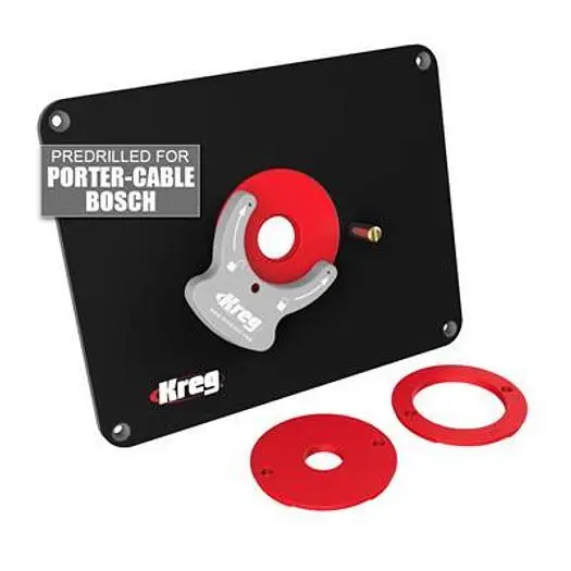 Precision Router Table Insert Plate - Predrilled for Porter-Cable & Bosch