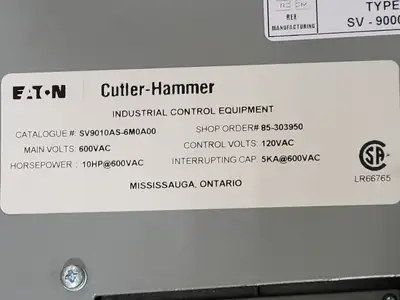 USED EATON CUTLER-HAMMER SV9010AS-6M0A00