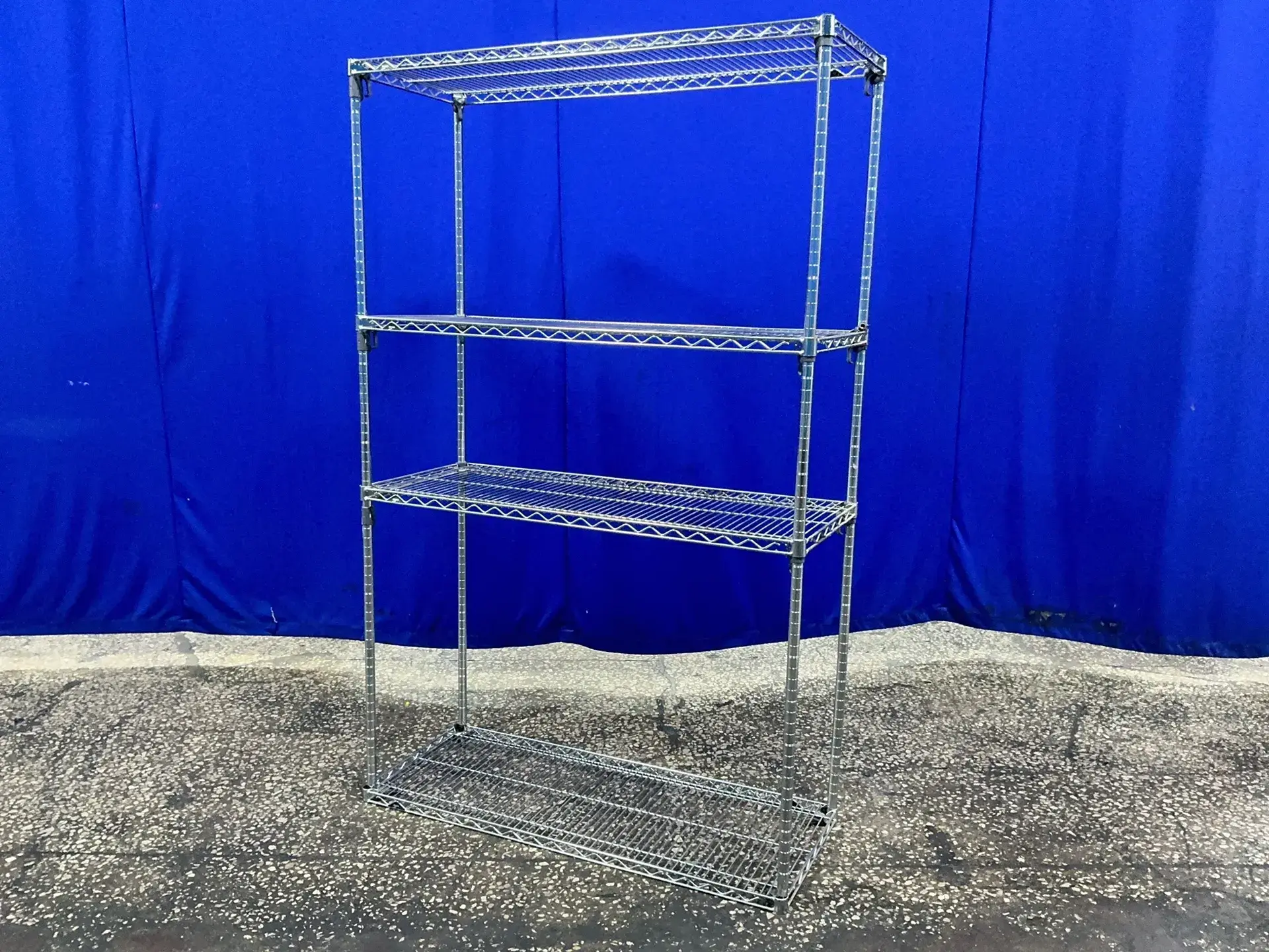 Intermetro Industries Corp. Four 47.5”x18” Adjustable Height Shelves Super Erecta Wire Rack Shelving