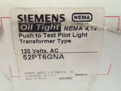 NEW SIEMENS PUSH TO TEST PILOT LIGHT