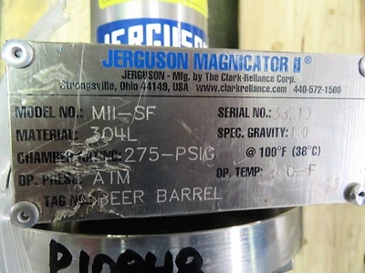 Jerguson Magnificator II Magnetic Liquid Level Indicator model MII-SF Spec. Gravity 1.0 ,  275 Psig ,  24" Lenght