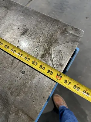 60" X 96" CAST IRON SURFACE PLATE W/ STAND. STOCK # 0850523.
