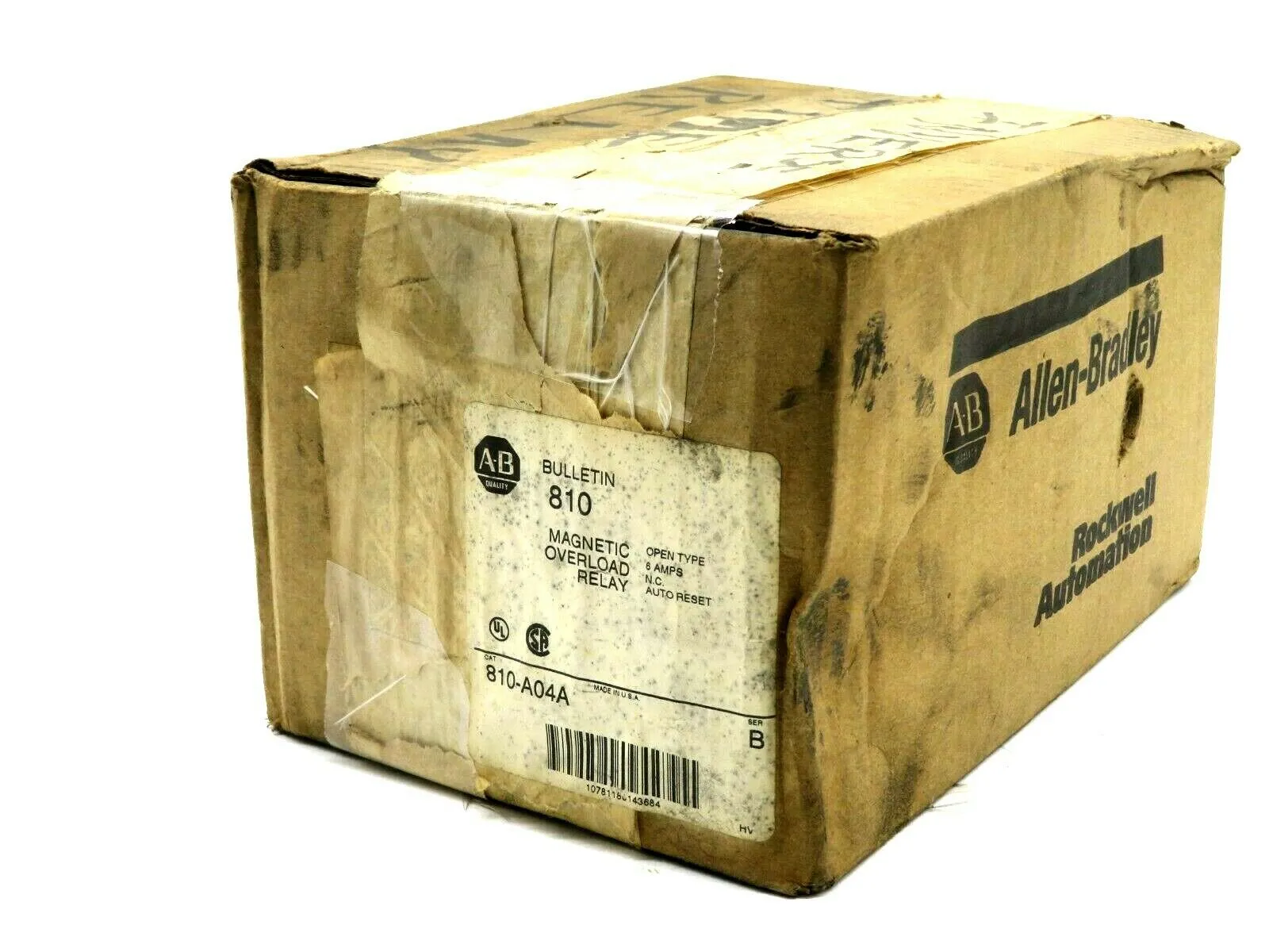 NEW ALLEN BRADLEY 810-A04A MAGNETIC OVERLOAD RELAY SERIES B 810A04A