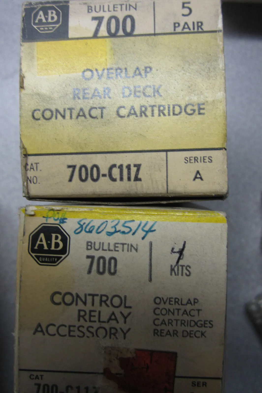 LOT OF 9 NEW ALLEN BRADLEY 700-C11Z CONTACT CARTRIDGE 700C11Z