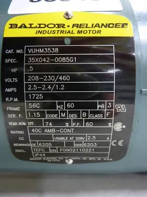 USED BALDOR VUHM3538