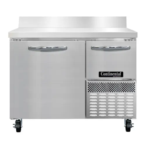 Continental RA43SNBS 43"W Worktop Refrigerator W/ (2) Sections & (2) Doors, 115v