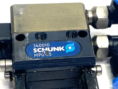 USED SCHUNK 2-JAW PNEUMATIC PARALLEL GRIPPER, 340010