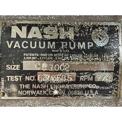 USED THE NASH ENGINEERING CO. CL1002
