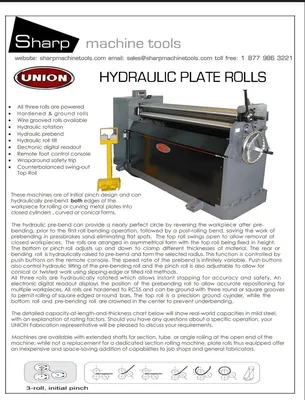 SHARP Hydraulic Plate Rolls Hydraulic Plate Rolls | Liberty Machine Works LLC (1)