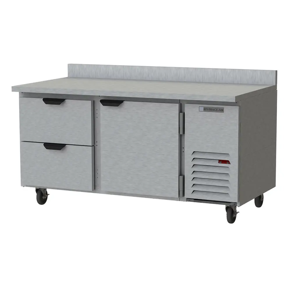 Beverage-Air WTRD67AHC-2 67" Worktop Refrigerator W/ (2) Section, 115v