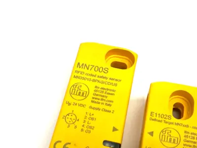 USED IFM RFID CODED SAFETY SENSOR W/ CODED DEFINED TARGET
