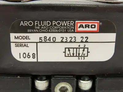 ARO 5840 2323 22 Pneumatic Solenoid Valve 5-Port 115V 150 PSI