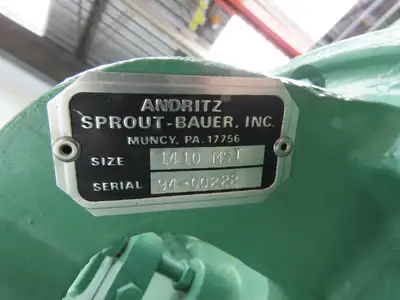 Andritz Sprout Bauer 1410 MSI Stainless Rotary Airlock Feeder Valve 8x10" Flange