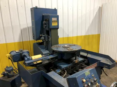 9" WIDE X 30" TABLE SUNDSTRAND VERTICAL BELT ROTARY TABLE "TIP" GRINDER: STOCK #18229