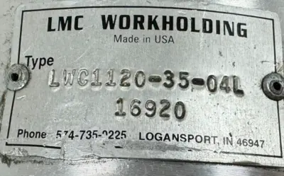 USED LMC WORKHOLDING LWC1120-35-04L WHEEL CHUCK