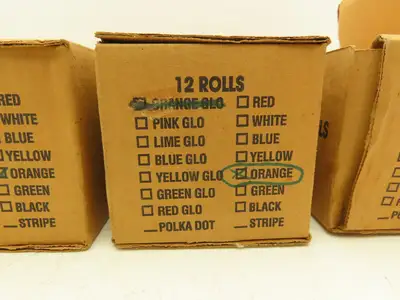 Orange High Visibility Flagging Tape Vinyl Non-Sticky 30mm Lot of 60 Rolls