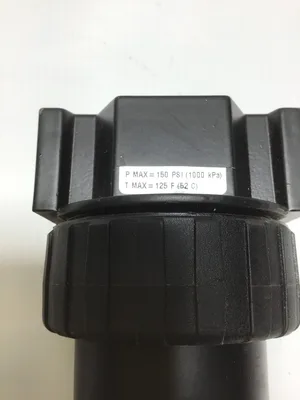 Full Size Air Line Filter Lubricator P Max 150PSI (1000kPa) T Max 125°F (52°C)