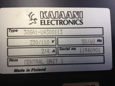 Kajaani  type 30GA1-U4300113 Central Unit