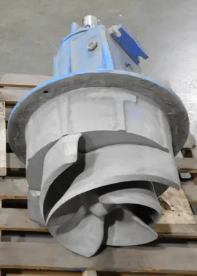 Goulds AC P-2413-002 Inline Pump with 17" Impeller CG8M Stainless Body Used