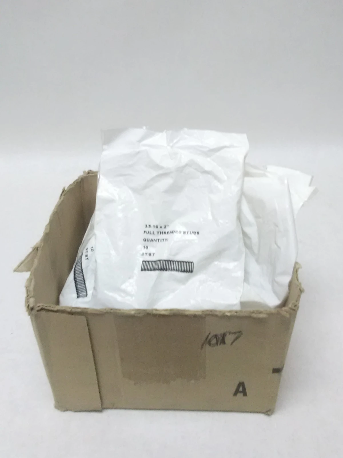 (Qty 10 ) Full Threaded Studs 3/8-16 x 2 "ST/ST STANLESS STEEL
