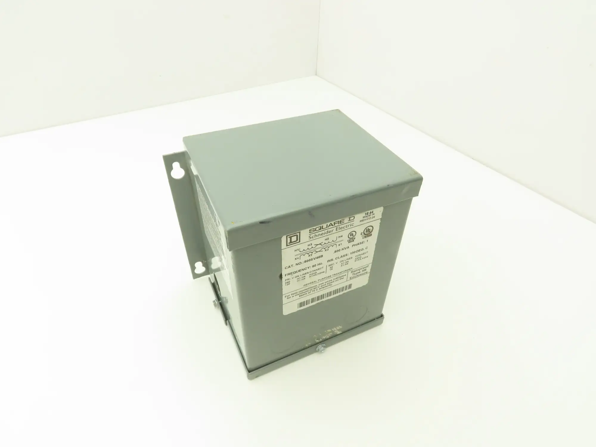 Square D 500SV46B Step Down Power Transformer 0.500KVA 1pH HV 120/240V LV 16/32V