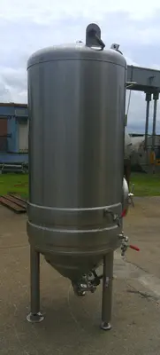 SPC9201  Tank 250 gallon vertical tank, Stainless Steel, conical