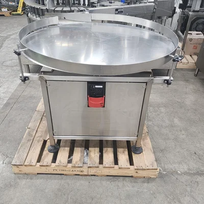 Turn Table 48 inch in Stainless steel on legs, 115 volts, 60 hz.  With SEW aeuro drive Movitrac LTE. Inverter drive. # 108