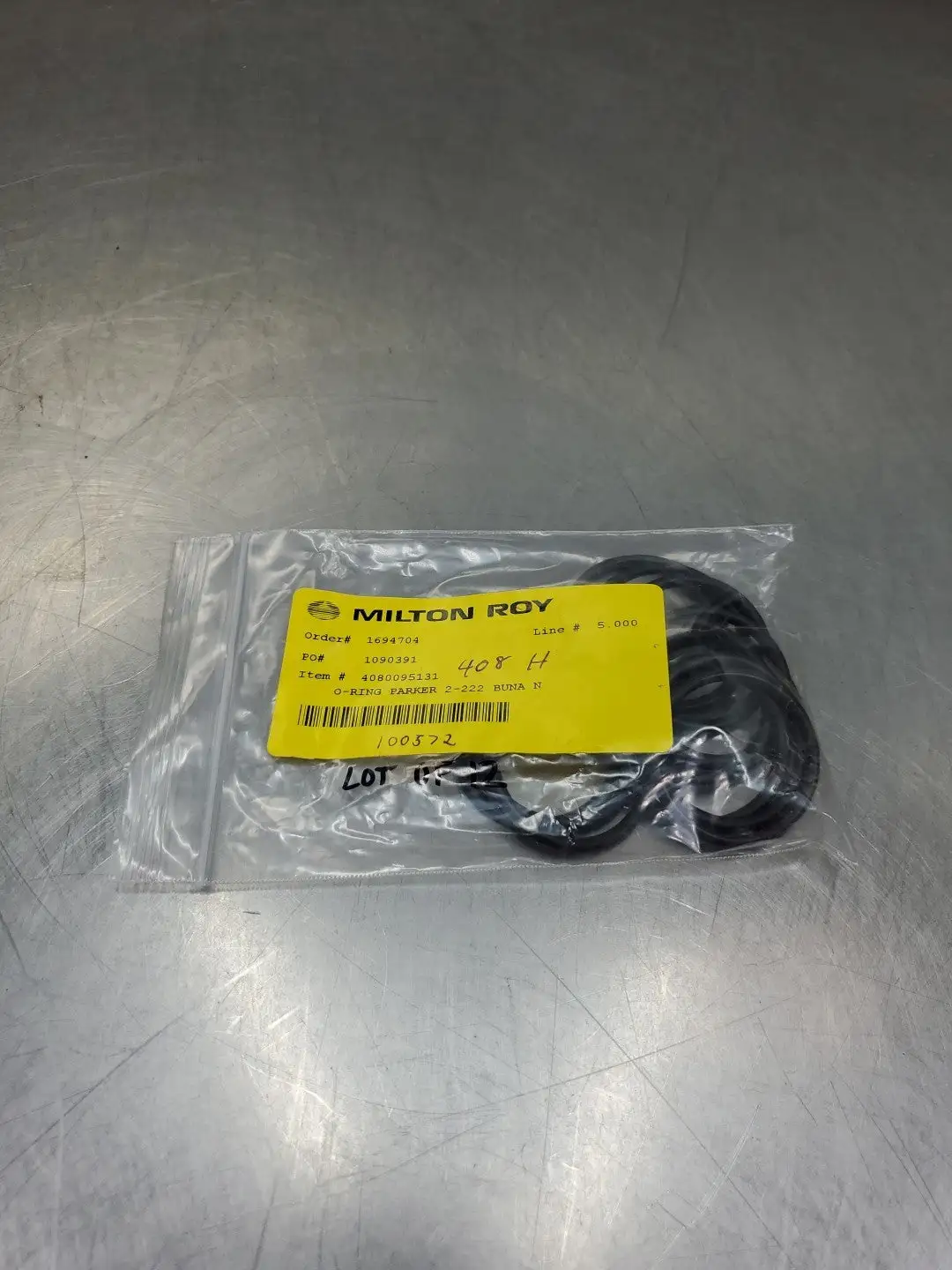 Milton Roy 4080095131 O-Ring Parker 2-222 Buna N, Lot of 12. 6B-26