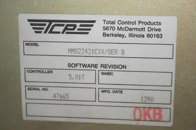 USED TOTAL CONTROL MMS22421CXX