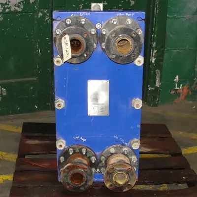 SPC6291  Heat Exchanger 40.26 sq.ft. Alfa Laval plate heat exchanger, Stainless Steel Contact Parts